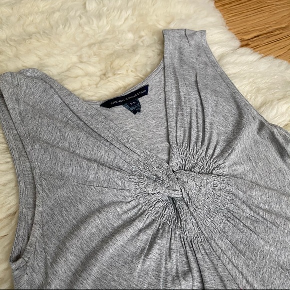 French Connection Twist Front Grey Tank Dress XS - Picture 8 of 14